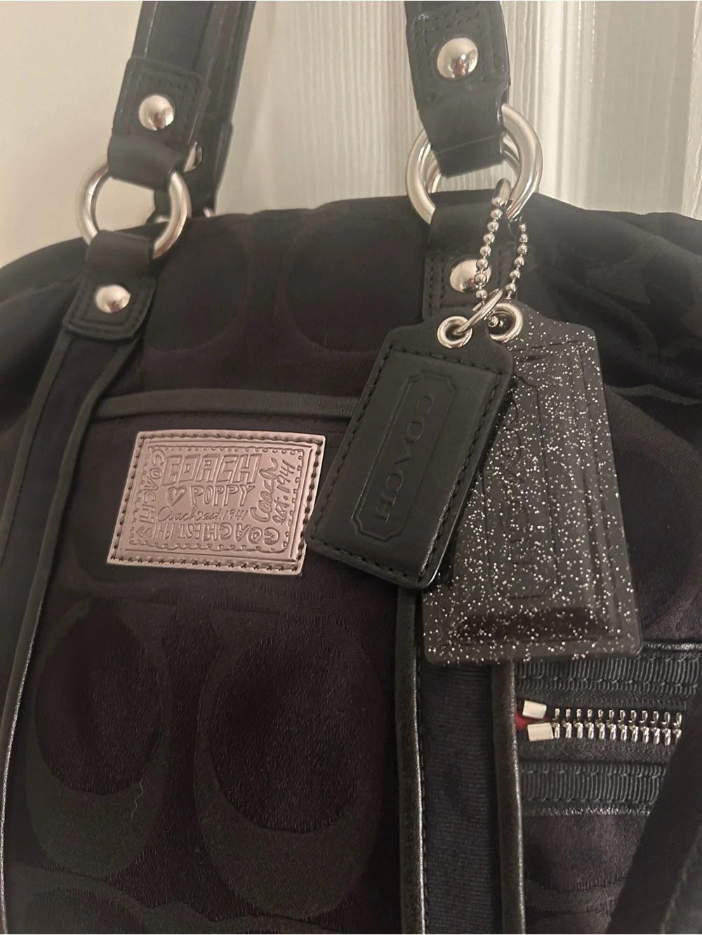 COACH Black Poppy Purse Y2K